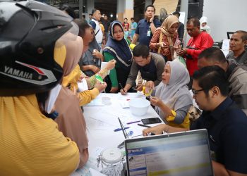 Ratusan Pedagang dan Pengunjung Pasar Sentral di Gorontalo Antusias Daftar Jadi Peserta BPJS Ketenagakerjaan