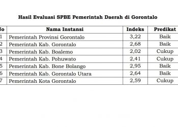 Bone Bolango Raih Nilai Tertinggi SPBE Kabupaten/Kota di Provinsi Gorontalo