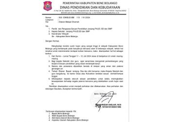 Meminimalisir Dampak Korban Bencana, Dikbud Bone Bolango Keluarkan Edaran Siswa Belajar di Rumah