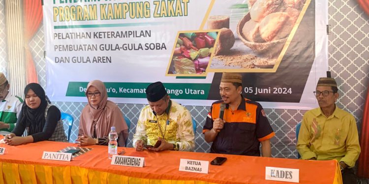 Baznas Bone Bolango Latih 30 Warga Kampung Zakat Desa Bunuo Jadi Pengusaha Gula-Gula Soba
