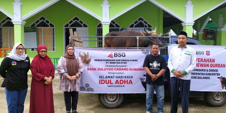 Sumbangan Sapi Kurban Bank SulutGo Suwawa, Pemkab Bone Bolango Arahkan Untuk PCNU dan Muslimat NU