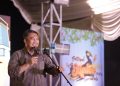 Pjs Bupati Bone Bolango, Budiyanto Sidiki saat memberikan sambutan sekaligus menutup rangkaian Festival Maleo 2024 di Kawasan Objek Wisata Danau Perintis, Minggu (18/11/2024) malam tadi. (Foto Adit/Prokopim)