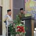 Bupati Bone Bolango Terpilih periode 2025-2030, Ismet Mile saat memberikan sambutan pada Rapat Paripurna DPRD Bone Bolango dalam rangka Pengumuman Usulan Pemberhentian Bupati Bone Bolango. (Foto Sandi/Diskominfo)