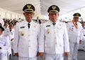 Bupati dan Wakil Bupati Bone Bolango periode 2025-2030, Ismet Mile-Risman Tolingguhu saat foto bersama usai prosesi pelantikan Kepala Daerah Serentak oleh Presiden RI Prabowo Subianto di Istana Merdeka Jakarta (20/2/2025) pagi tadi. (( Foto Puspen Kemendagri)