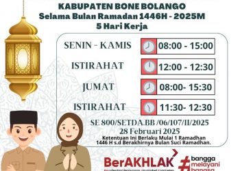 Pulang Lebih Cepat, Ini Jam Kerja ASN Bone Bolango Selama Bulan Ramadan 1446 H