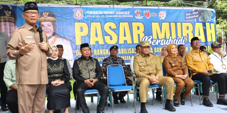 Bupati Ismet Mile Sebut Pasar Murah Pemprov Gorontalo Bermanfaat Tekan Angka Kemiskinan