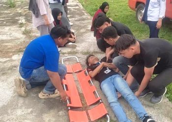 BPBD Bone Bolango Gandeng Mahasiswa KKN UNG Simulasi Mitigasi Tsunami di Kecamatan Bonepantai