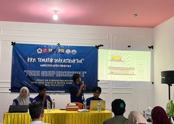Mahasiswa Kuliah Kerja Nyata (KKN) Tematik Infrastruktur Universitas Negeri Gorontalo (UNG) kembali melaksanakan Focus Group Discussion (FGD) II di Kantor Desa Toto Selatan, Kecamatan Kabila, Kamis (11/9/2025).