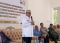 Bupati Ismet MIile saat menghadiri kegiatan Pembinaan Guru dan Tenaga Kependidikan yang dirangkaikan dengan Pisah Sambut Pejabat di Lingkungan Dinas Pendidikan dan Kebudayaan Bone Bolango di BPU Kecamatan Tapa, Kamis (27/11/2025). (F.Fauzi/Diskominfo)