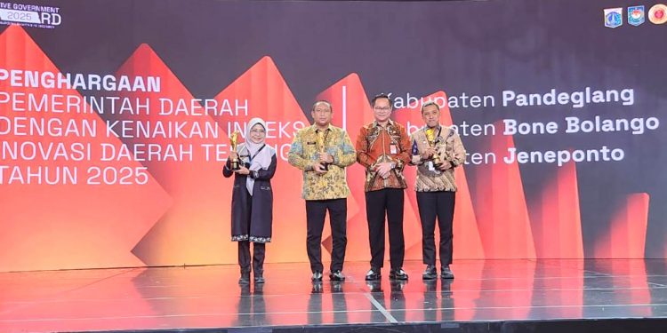 Bone Bolango Sabet Penghargaan Kenaikan Indeks Inovasi Daerah Tertinggi Tahun 2025