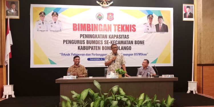 Pemkab Bone Bolango Perkuat Kapasitas Tata Kelola Pengurus BUMDes se Kecamatan Bone