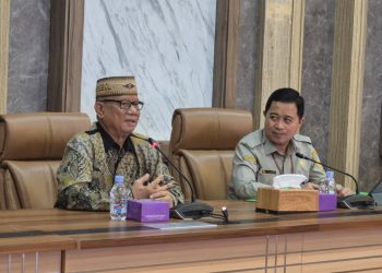 Bupati Bone Bolango Ismet Mile saat melakukan audiensi dengan Direktur Sayuran dan Tanaman Obat Dirjen Hortikultura Kementerian Pertanian RI, Muhammad Agung Sunusi di Jakarta, Kamis (8/1/2026). (F.Istimewa)