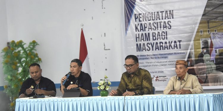 Tingkatkan Kesadaran Hak Asasi Manusia, KemenHAM Gelar Penguatan Kapasitas HAM di Desa Boludawa