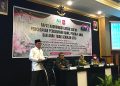 Sekretaris Daerah Bone Bolango, Iwan Mustapa saat membuka Rapat Koordinasi Lintas Sektor Pencegahan Perkawinan Anak, Pekerja Anak dan Anak Tidak Sekolah (ATS) yang dirangkaikan dengan Penenandatanganan Perjanjian Kerjasama antara Pengadilan Agama Suwawa dan Dinas Sosial P3APPKB tentang Perlindungan dan Pemenuhan Hak Perempuan dan Anak tingkat Kabupaten Bone Bolango Tahun 2026 di Grand Q Hotel Kota Gorontalo, Kamis (2/7/2026). (F.Indra/Diskominfo)