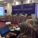 Bupati Bone Bolango, Ismet Mile didampingi Sekda Iwan Mustapa saat menjadi narasumber pada kegiatan High Level Meeting TP2DD se-Provinsi Gorontalo dan Workshop Penyusunan Roadmap ETPD di Fox Hotel Kota Gorontalo, Senin (13/7/2026). (F.Indra/Diskominfo)