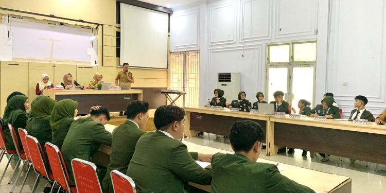 Kunjungan akademik Mahasiswa Hubungan Internasional Universitas Bina Mandiri Gorontalo di Badan Perencanaan Pembangunan Daerah Bone Bolango, Senin (20/7/2026). (F.Istimewa)
