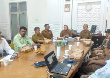 Survei Ekologis Koridor Satwa, Habitat, Lintas Satwa dan Flora Endemik pada ruas jalan Tulabolo–Pinogu yang berlangsung di Bappeda Litbang Kabupaten Bone Bolango, Selasa (21/7/2026). (F.Munifa/Diskominfo)