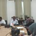 Sekda Iwan Mustapa saat menerima Tim Evaluasi LPPD Tahun 2025 dari Inspektorat Provinsi Gorontalo pada yang berlangsung di Ruang Rapat Sekda, Kamis (30/7/2026).