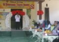 Sekda Iwan Mustapa saat menghadiri Penilaian Lomba Posyandu Tingkat Provinsi Gorontalo di Posyandu Angkasa, Desa Lombongo, Kecamatan Suwawa Tengah, Jumat (7/8/2026). (F. Onal/Prokopim)