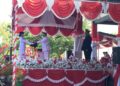 Bupati Ismet Mile saat menjadi Inspektur Upacara HUT ke-81 Kemerdekaan Republik Indonesia di Lapangan Alun-Alun Bone Bolango, Senin (17/8/2026). (F. Indra/Diskominfo)
