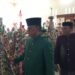 Bupati Ismet Mile didampingi Wakil Bupati Risman Tolingguhu, Sekretaris Daerah Iwan Mustapa serta jajaran Forkopimda saat menghadiri Doa Puncak Peringatan Maulid Nabi Muhammad SAW 1448 Hijriah di Masjid Agung Al-Marhamah Suwawa, Selasa (25/8/2026). (F.Indra/Diskominfo)