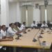 Sekda Iwan Mustapa saat mengikuti Entry Meeting Pemeriksaan Pendahuluan Kepatuhan Penyelenggaraan Penataan Ruang dalam Mendukung Program Pembangunan Nasional Tahun 2024 sampai Semester I Tahun 2026 pada Pemerintah Kabupaten Bone Bolango dan instansi terkait lainnya di lingkungan Provinsi Gorontalo di Ruang Rapat Sekda, Rabu (26/8/2026).