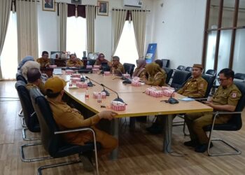 Rapat Persiapan Dukungan Penyediaan Tanah Pembangunan SNT 6 Bone Bolango yang dipimpin Asisten III Bidang Administrasi Umum dan Keuangan Setda Bone Bolango, Ichsan Budiman Wantogia, Selasa (29/9/2026).