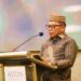 Wakil Bupati Bone Bolango, Risman Tolingguhu, saat memberikan sambutan sekaligus menyerahkan SAKIP Award Tahun 2026 tingkat Kabupaten Bone Bolango di Hotel Aston Kota Gorontalo, Selasa (8/9/2026) malam. (F.Yudi/Prokopim)
