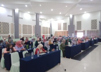 Pelatihan Guru PAUD tentang Strategi Pembelajaran Berbasis Bermain untuk Meningkatkan Motivasi Belajar Anak di Hotel El Madina, Kota Gorontalo, Kamis (10/9/2026). (F.Sandi/Diskominfo)