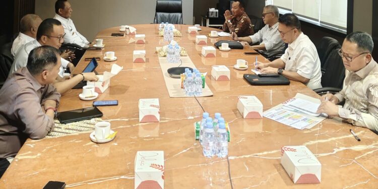 Pemkab Bone Bolango Pemerintah Provinsi Gorontalo saat melakukan audiensi bersama Kementerian Energi dan Sumber Daya Mineral (ESDM) melalui Direktorat Jenderal Mineral dan Batubara (Minerba), Rabu (9/9/2026). (F. Istimewa)