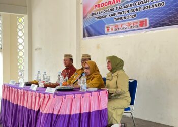 Ruwaida Mile saat menghadiri kegiatan Program Genting tingkat Kabupaten Bone Bolango tahun 2026 di BPU Tapa, Kamis (10/9/2026). (F. Indra/Diskominfo)