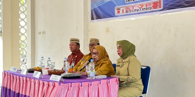 Ruwaida Mile saat menghadiri kegiatan Program Genting tingkat Kabupaten Bone Bolango tahun 2026 di BPU Tapa, Kamis (10/9/2026). (F. Indra/Diskominfo)