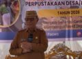 Bupati Bone Bolango, Ismet Mile saat menghadiri penilaian lomba perpustakaan desa/kelurahan Provinsi Gorontalo tahun 2026 di Perpustakaan An-Nur Desa Poowo Kecamatan Kabila, Bone Bolango, Senin (14/9/2026).