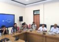 Satgas Pemuda Peduli dan Pengawal Tambang, Kelvin Tolinggi saat menghadiri Rapat Dengar Pendapat bersama DPRD Bone Bolango, Pemerintah Kabupaten Bone Bolango dan PT Gorontalo Minerals di Ruang Rapat DPRD Bone Bolango, Rabu (16/9/2026).