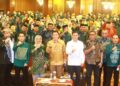 Sekda Iwan Mustapa saat menghadiri kegiatan Peningkatan Kapasitas Pengelola Keuangan dan Aset Desa se-Kabupaten Bone Bolango di Swiss-Belhotel Maleosan, Manado, Senin (12/10/2026). (F. Onal/Prokopim)