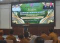 Bupati Bone Bolango Ismet Mile saat meluncurkan RAMONA KADES DI KABON (Strategi Mendorong Pembangunan di Perdesaan) di Kecamatan Kabila Bone yang dilaksanakan di Azlea Convention Centre, Selasa (27/10/2026). (F. Munifa/Diskominfo)